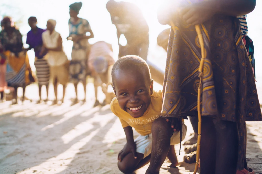 Children from the local tribe / village in Okavango Delta