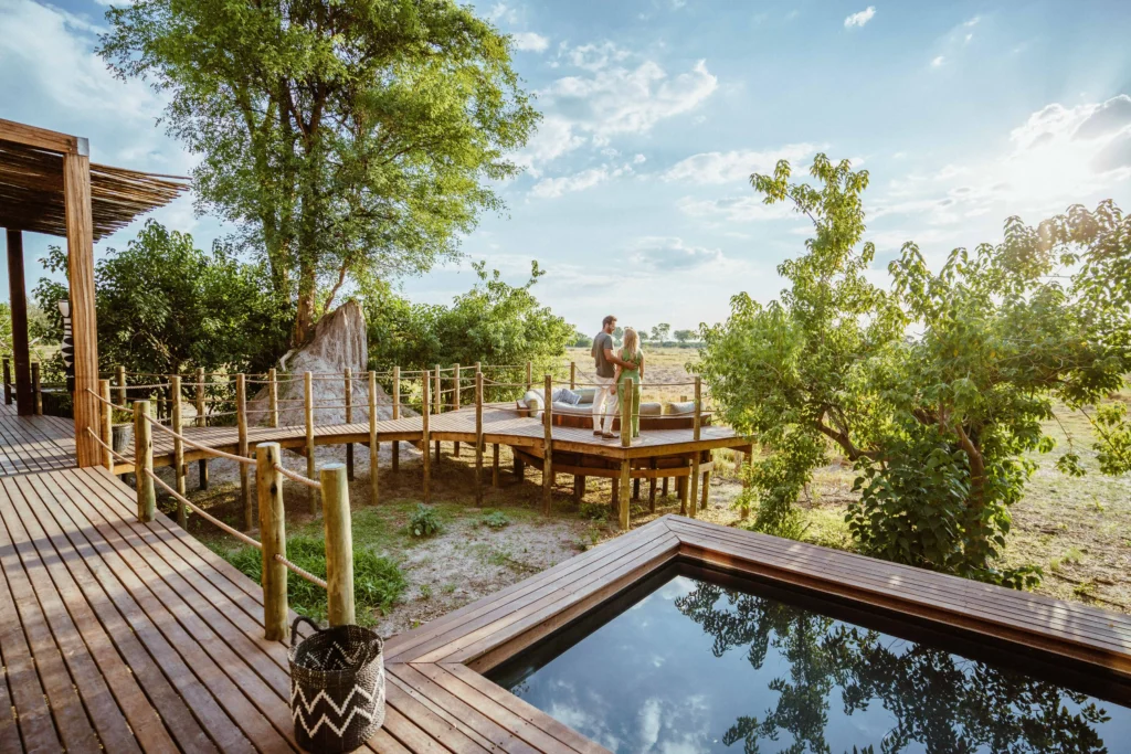 Enjoying Private Terrace and Wildlife in Botswana