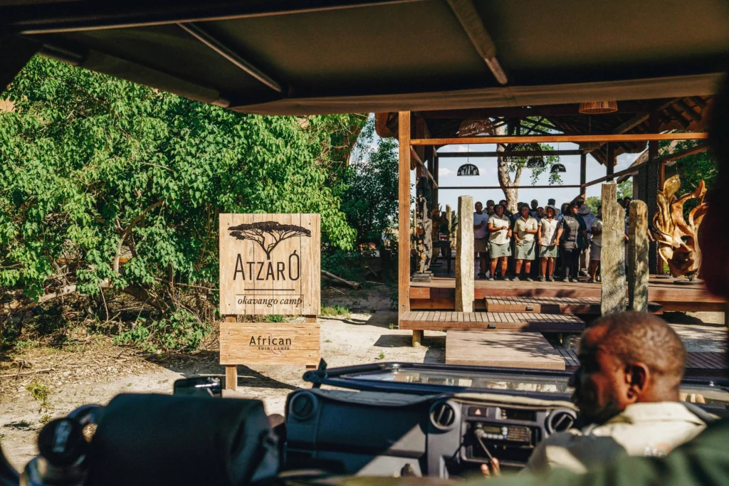 Arriving at Atzaro Okavango