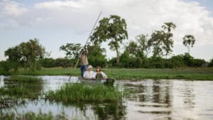 Water excursions on the Atzaro Okavango safari in Botswana