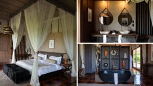 Spacious luxury suite at Atzaro Okavango Camp in Botswana.